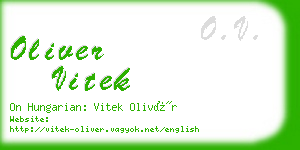 oliver vitek business card